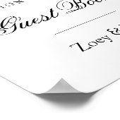 Einfach Elegant Unterschreiben Sie das Guestbook-Z Poster (Ecke)