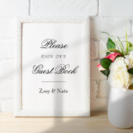 Einfach Elegant Unterschreiben Sie das Guestbook-Z Poster