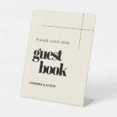 Einfach elegant Unterschreiben Sie unser Gästebuch Sockelschild (Vorderseite)