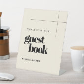 Einfach elegant Unterschreiben Sie unser Gästebuch Sockelschild (In SItu)