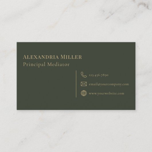 Einfach Elegant Visitenkarte (Vorderseite)