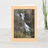 Einfach elegant, Wasserfall-Landschaft, Hochzeitsk Karte (Vorderseite)