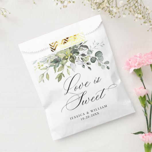 Einfach Elegant Watercolor Eukalyptus Wedding Geschenktütchen (Versiegelt)