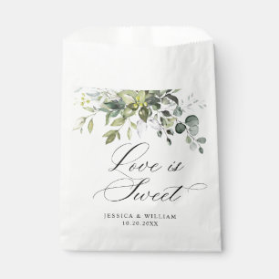 Einfach Elegant Watercolor Eukalyptus Wedding Geschenktütchen