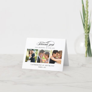 Einfach Elegant Wedding Dankeschön Card - White Dankeskarte