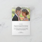 Einfach Elegant Wedding Dankeschön Card - White Dankeskarte (Innenseite)