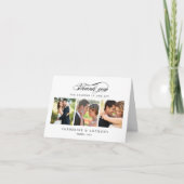 Einfach Elegant Wedding Dankeschön Card - White Dankeskarte (Vorderseite)