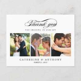 Einfach Elegant Wedding Dankeschön Card - White Postkarte