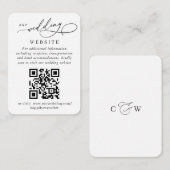 Einfach Elegant Wedding QR Code Einfache Details Begleitkarte (Vorne/Hinten)