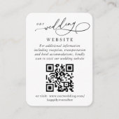 Einfach Elegant Wedding QR Code Einfache Details Begleitkarte (Vorderseite)