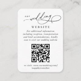 Einfach Elegant Wedding QR Code Einfache Details Begleitkarte