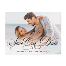 Einfach Elegant Wedding Save the Date Foto