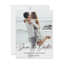 Einfach Elegant Wedding Save the Date Foto