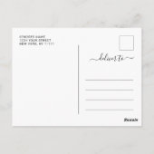 Einfach Elegant Wedding Save the Date Foto Postkarte (Rückseite)