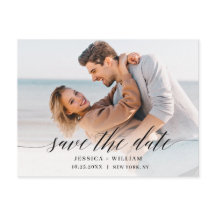 Einfach Elegant Wedding Save the Date Foto
