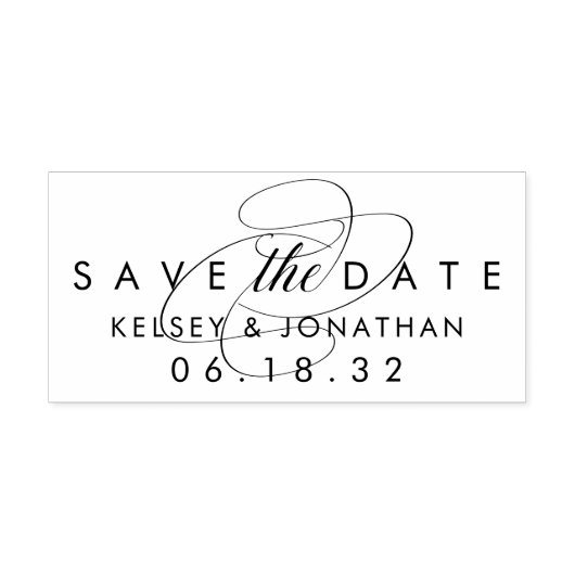 Einfach Elegant Wedding Save the Date Permastempel (Design)