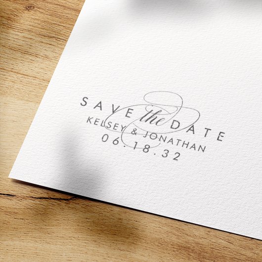 Einfach Elegant Wedding Save the Date Permastempel