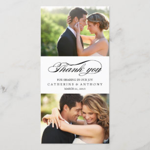 Einfach Elegant Wedding Vielen Dank - White Dankeskarte