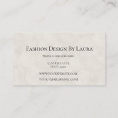 Einfach elegant weiß mit schwarzem Script Visitenkarte (Rückseite)
