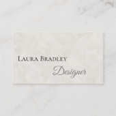 Einfach elegant weiß mit schwarzem Script Visitenkarte (Vorderseite)