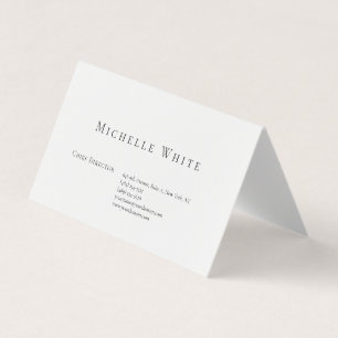 Einfach Elegant Weiß Professionell Modern Visitenkarten