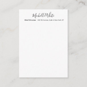Einfach Elegant Weiße Moderne Profi-Optik Begleitkarte
