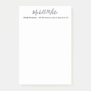 Einfach Elegant Weiße Moderne Profi-Optik Post-it Klebezettel