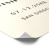 Einfach elegant Wir sind verlobte Engagement-Parte Poster (Ecke)