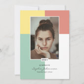 Einfach elegante Ankündigung von Abschlüssen (Vorderseite)