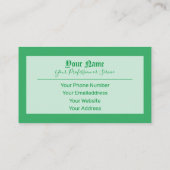 Einfach elegante, antike Buchstaben Visitenkarte (Rückseite)