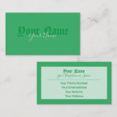 Einfach elegante, antike Buchstaben Visitenkarte (Vorne/Hinten)