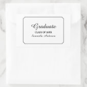 Einfach elegante Aufkleber für den weißen Abschlus (Tasche)