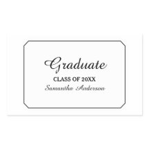 Einfach elegante Aufkleber für den weißen Abschlus