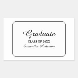 Einfach elegante Aufkleber für den weißen Abschlus