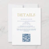 Einfach elegante Bar Mitzvah-QR Code Detail Card Einladung (Vorderseite)
