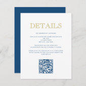 Einfach elegante Bar Mitzvah-QR Code Detail Card Einladung (Vorne/Hinten)