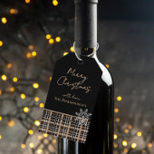 Einfach elegante Black & Tan Karierte Geschenkmark Geschenkanhänger