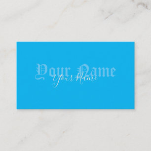 Einfach elegante blaue antike Buchstaben Visitenka Visitenkarte