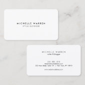 Einfach elegante Blogger Minimal Business Card Visitenkarte (Vorne/Hinten)