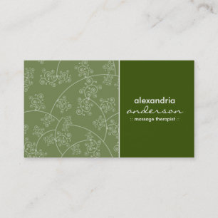 Einfach elegante Custom Business Cards (Farn grün Visitenkarte
