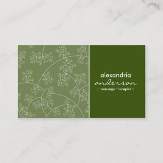 Einfach elegante Custom Business Cards (Farn grün) Visitenkarte