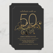 Einfach elegante Einladung (Vorne/Hinten)