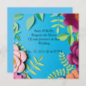 Einfach elegante Einladung zur Hochzeit (Vorne/Hinten)