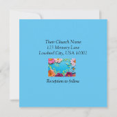 Einfach elegante Einladung zur Hochzeit (Rückseite)