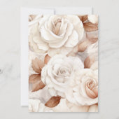 Einfach elegante Elfenbein & Rost Rose Hochzeit Save The Date (Rückseite)