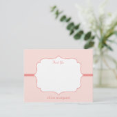 Einfach elegante Flat Dankeschön Card - Rosa Dankeskarte (Stehend Vorderseite)
