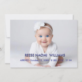 Einfach elegante Fotocollage für Baby Mädchen zur Ankündigung