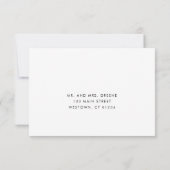 Einfach elegante Gold Vertical Postcard RSVP Card Einladung (Rückseite)