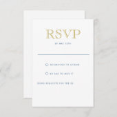 Einfach elegante Gold Vertical Postcard RSVP Card Einladung (Vorne/Hinten)