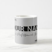 Einfach elegante, grau-schwarz gestreifte Visitenk Kaffeetasse (Mittel)